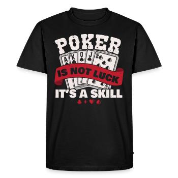 Poker Ce n’est pas de la chance, c’est de l’habileté - T-shirt Premium bio Homme - noir - Devant - Nico (187cm)