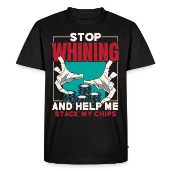 Arrêtez de pleurnicher et aidez-moi à obtenir mes chips - T-shirt Premium bio Homme - noir - Devant - Nico (187cm)