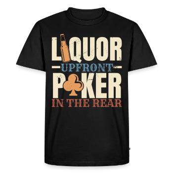 Spirits in Advance Poker en arrière-plan Casino - T-shirt Premium bio Homme - noir - Devant - Nico (187cm)