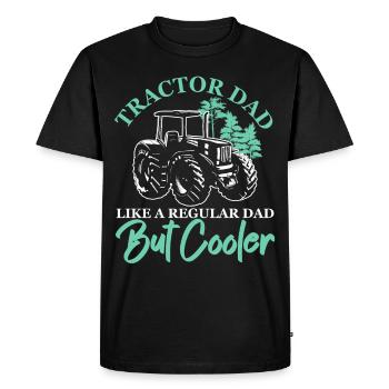 Père tracteur Comme un père normal, mais plus cool - T-shirt Premium bio Homme - noir - Devant - Nico (187cm)