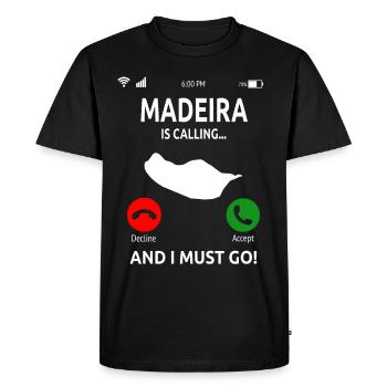 Madeira Holiday Island Portugal Cadeau - T-shirt Premium bio Homme - noir - Devant - Nico (187cm)