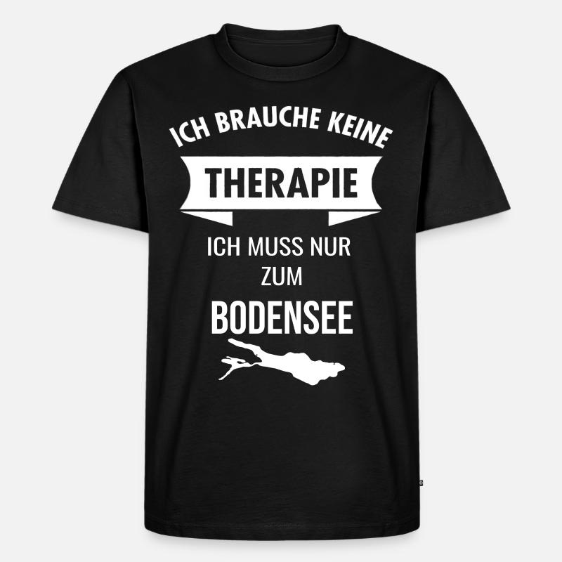 Bodensee Urlaub Bodenseeregion Idee - Männer Premium Bio T-Shirt - Schwarz