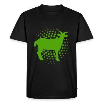 Goat - Goat - Goat - Farm - Zoo - Holidays - Men's Premium Organic T-Shirt - black - Front - Nico (187cm)