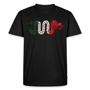 Quetzalcoatl Serpent Aztèque Mexique Maya Inca - T-shirt Premium bio Homme - noir - Devant - Nico (187cm)