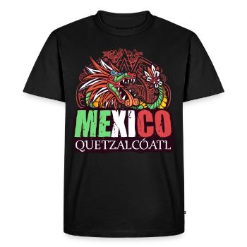 Quetzalcoatl Aztec Serpent Maya Inca Tolteke - T-shirt Premium bio Homme - noir - Devant - Nico (187cm)