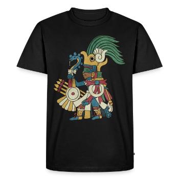 Huitzilopochtli Aztec God Aztec Mythology Maya - Men's Premium Organic T-Shirt - black - Front - Nico (187cm)