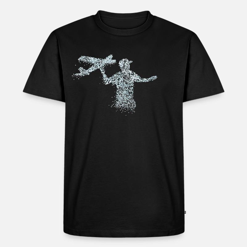 Avion RC télécommandé - T-shirt Premium bio Homme - noir