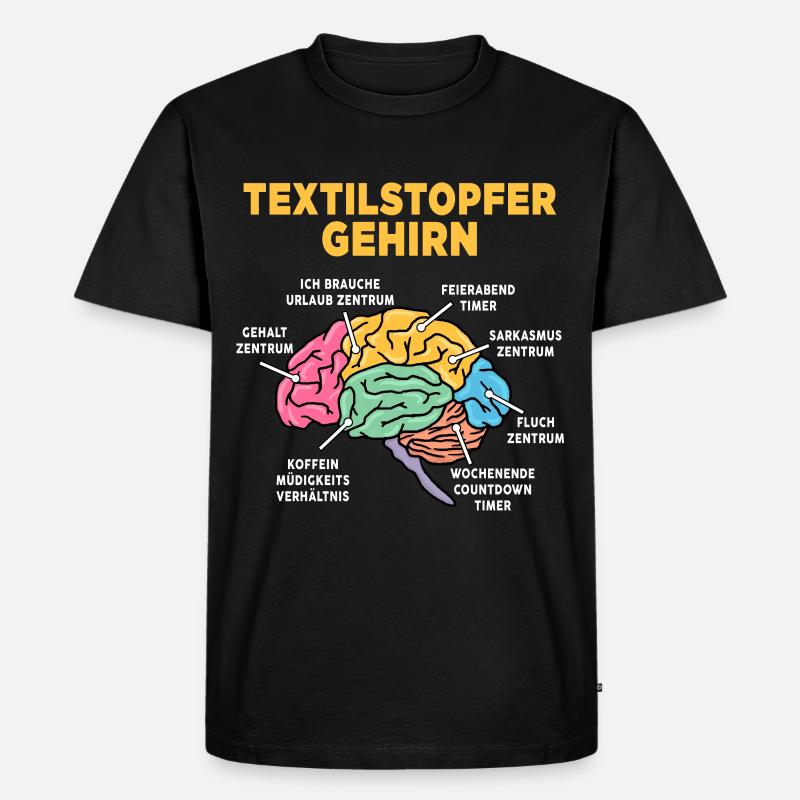 Textilstopfer - Männer Premium Bio T-Shirt - Schwarz