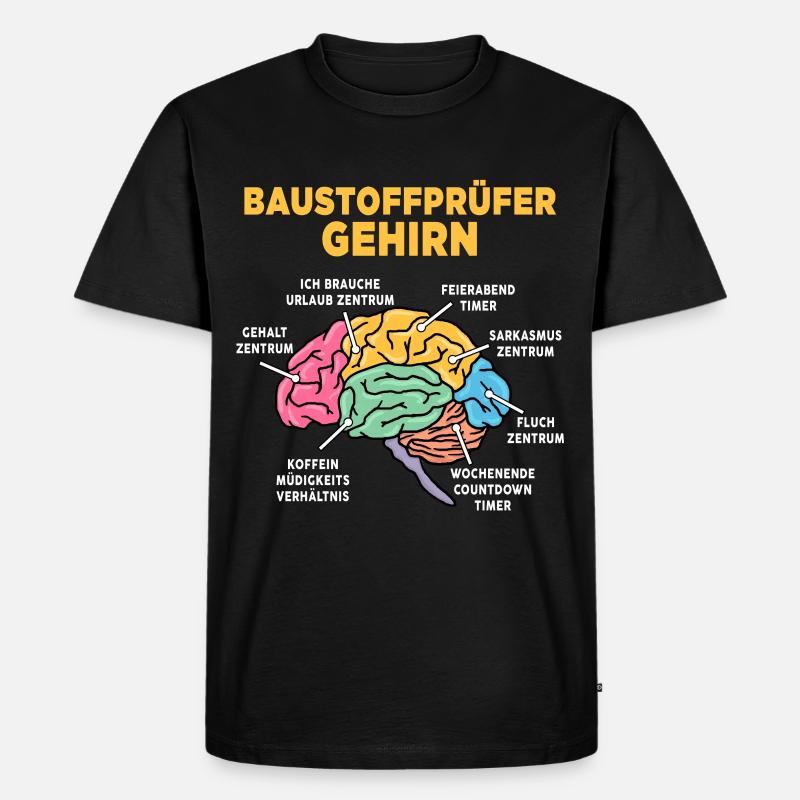 Baustoffprüfer - Männer Premium Bio T-Shirt - Schwarz