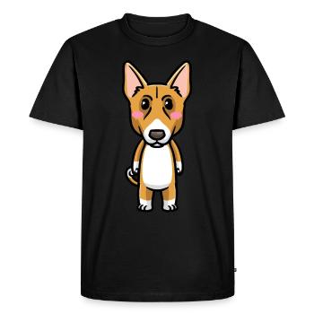 Basenji Dog Emoticon - Men's Premium Organic T-Shirt - black - Front - Nico (187cm)