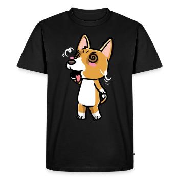 Basenji Dog Emoticon - Men's Premium Organic T-Shirt - black - Front - Nico (187cm)