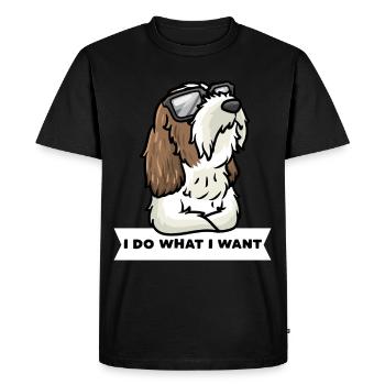 Petit Basset Griffon Vendéen Chien - T-shirt Premium bio Homme - noir - Devant - Nico (187cm)