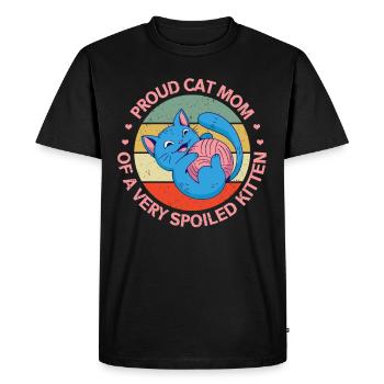 Chat Maman ChatOn Chat Propriétaire Cadeau - T-shirt Premium bio Homme - noir - Devant - Nico (187cm)