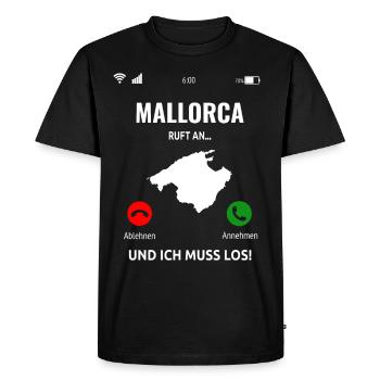 Mallorca Spanien Balearen Urlaub Idee - Männer Premium Bio T-Shirt - Schwarz - Vorne - Nico (187cm)