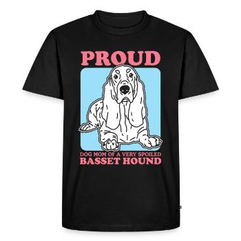Basset Hound Maman Chien Maman Chien Propriétaire Cadeau - T-shirt Premium bio Homme - noir - Devant - Nico (187cm)