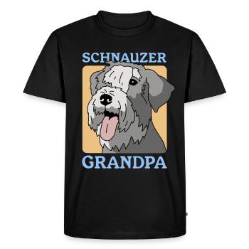 Schnauzer Grandpa Propriétaire De Chien Propriétaire Cadeau - T-shirt Premium bio Homme - noir - Devant - Nico (187cm)