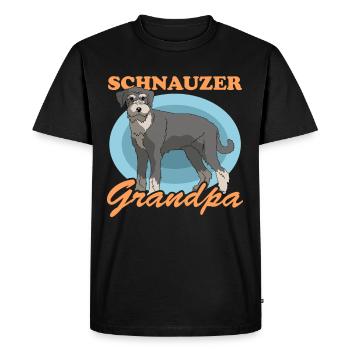 Schnauzer Grand-père Chien Propriétaire de chien Cadeau - T-shirt Premium bio Homme - noir - Devant - Nico (187cm)