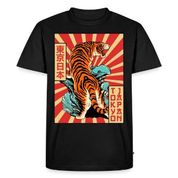 Tiger Tokyo Japon Esthétique Japonaise Affiche Gesch - T-shirt Premium bio Homme - noir - Devant - Nico (187cm)