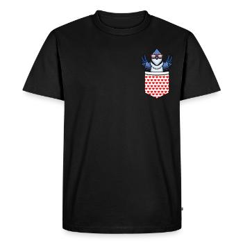 Oiseau geai bleu - T-shirt Premium bio Homme - noir - Devant - Nico (187cm)