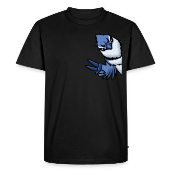 Oiseau geai bleu - T-shirt Premium bio Homme - noir - Devant - Nico (187cm)