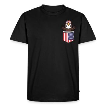 Adler USA Independence Day Amérique - T-shirt Premium bio Homme - noir - Devant - Nico (187cm)