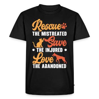 Animal Care Animal Rescuers Animal Rights - Men's Premium Organic T-Shirt - black - Front - Nico (187cm)