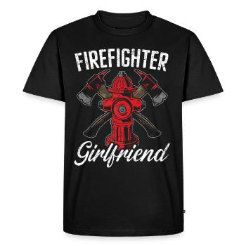 Firefighter Girlfriend Firefighting Firefighter - Men's Premium Organic T-Shirt - black - Front - Nico (187cm)