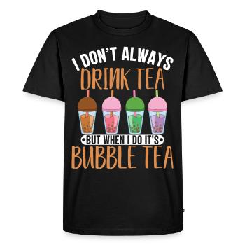 Thé au lait propulsé par Boba Tea Lover Lifestyle G - T-shirt Premium bio Homme - noir - Devant - Nico (187cm)