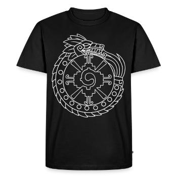 Quetzalcoatl Ouroboros Aztecs Ancient Maya Inca Gesc - Men's Premium Organic T-Shirt - black - Front - Nico (187cm)