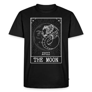 Quetzalcoatl Aztec Serpent à plumes Carte de tarot - T-shirt Premium bio Homme - noir - Devant - Nico (187cm)
