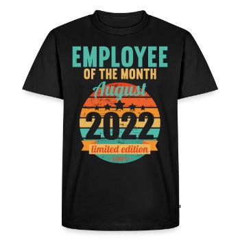 Employé du mois d’août 2022 - T-shirt Premium bio Homme - noir - Devant - Nico (187cm)