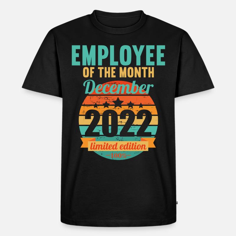 Mitarbeiter des Monats Dezember 2022 - Männer Premium Bio T-Shirt - Schwarz