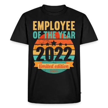 Employé de l’année 2022 - T-shirt Premium bio Homme - noir - Devant - Nico (187cm)