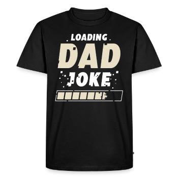 Papa Blague Papa Blague Blague Père - T-shirt Premium bio Homme - noir - Devant - Nico (187cm)