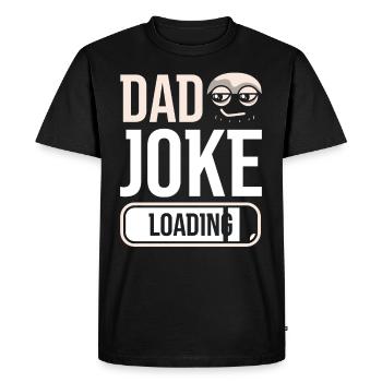Papa Blague Papa Blague Père Blagues - T-shirt Premium bio Homme - noir - Devant - Nico (187cm)