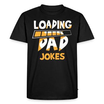 Papa Joke Dad Joke Father Jokes - Men's Premium Organic T-Shirt - black - Front - Nico (187cm)