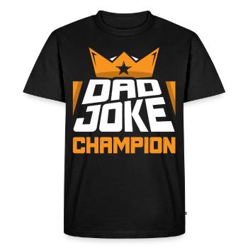 Papa Blague Papa Blague Blague Père - T-shirt Premium bio Homme - noir - Devant - Nico (187cm)