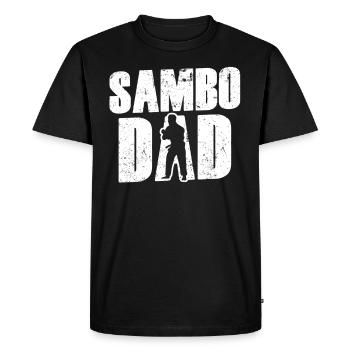 Sambo Papa Entraîneur d’arts martiaux Entraînement Aux arts martiaux - T-shirt Premium bio Homme - noir - Devant - Nico (187cm)