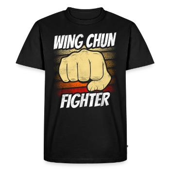 Wing Chun Fighter Martial Arts Trainer Martial Arts - Men's Premium Organic T-Shirt - black - Front - Nico (187cm)