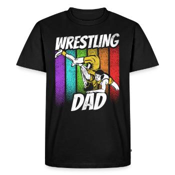 Lutte Papa Lutteur Ringen Ringer Ringkampf - T-shirt Premium bio Homme - noir - Devant - Nico (187cm)