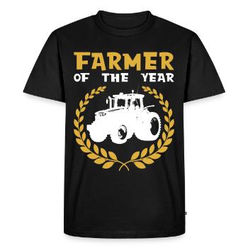 Farmer Farmer of the Year Farmer Agriculture - Men's Premium Organic T-Shirt - black - Front - Nico (187cm)