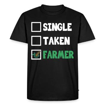 Farmer Single Taken Farmer Farmer Agriculture - Men's Premium Organic T-Shirt - black - Front - Nico (187cm)