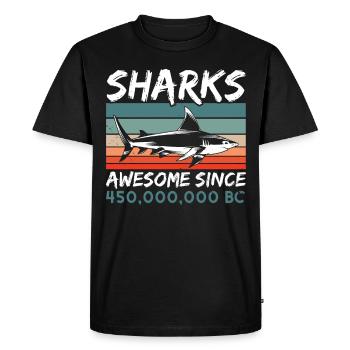 Amoureux des requins Biologie marine Animaux marins - T-shirt Premium bio Homme - noir - Devant - Nico (187cm)