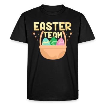 Équipe de Pâques Easter Easter Egg Lapin de Pâques - T-shirt Premium bio Homme - noir - Devant - Nico (187cm)