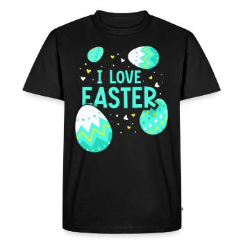 J’adore Easter Easter Easter Easter Egg Lapin de Pâques - T-shirt Premium bio Homme - noir - Devant - Nico (187cm)