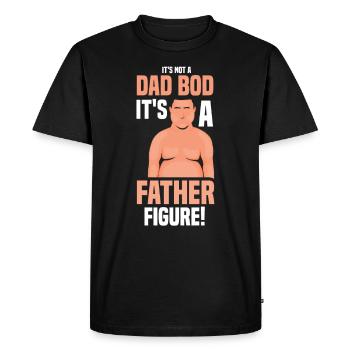 No Dad Bod It Is A Father Figure Papa Father - Men's Premium Organic T-Shirt - black - Front - Nico (187cm)