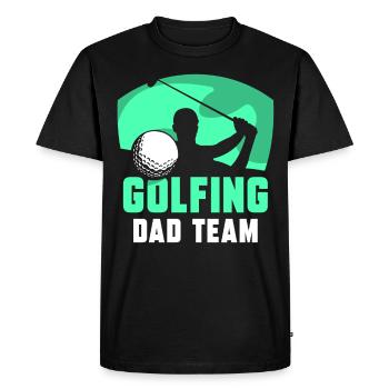 Golfing Papa Team Golfer Father Father Day Daddy - Men's Premium Organic T-Shirt - black - Front - Nico (187cm)