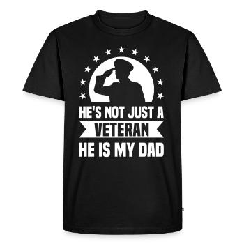He's not just a veteran, he's my father - Men's Premium Organic T-Shirt - black - Front - Nico (187cm)
