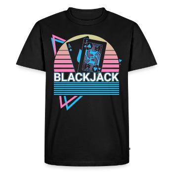 Blackjack Pik Jack Casino Joueur Jeu Gesc - T-shirt Premium bio Homme - noir - Devant - Nico (187cm)