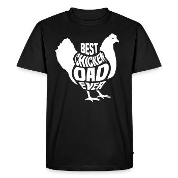 Meilleur papa de poulet de tous les temps Dictons de papa père - T-shirt Premium bio Homme - noir - Devant - Nico (187cm)